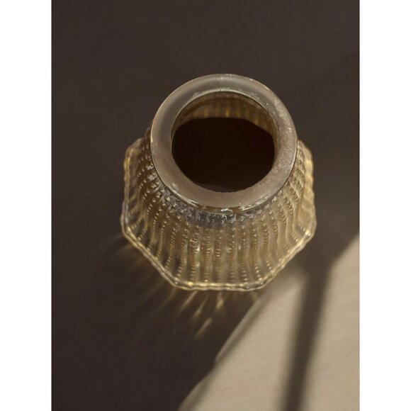 Vintage Iridescent Amber Beaded Replacement Light Shade Globe 2.25" Fitter - Picture 3 of 7